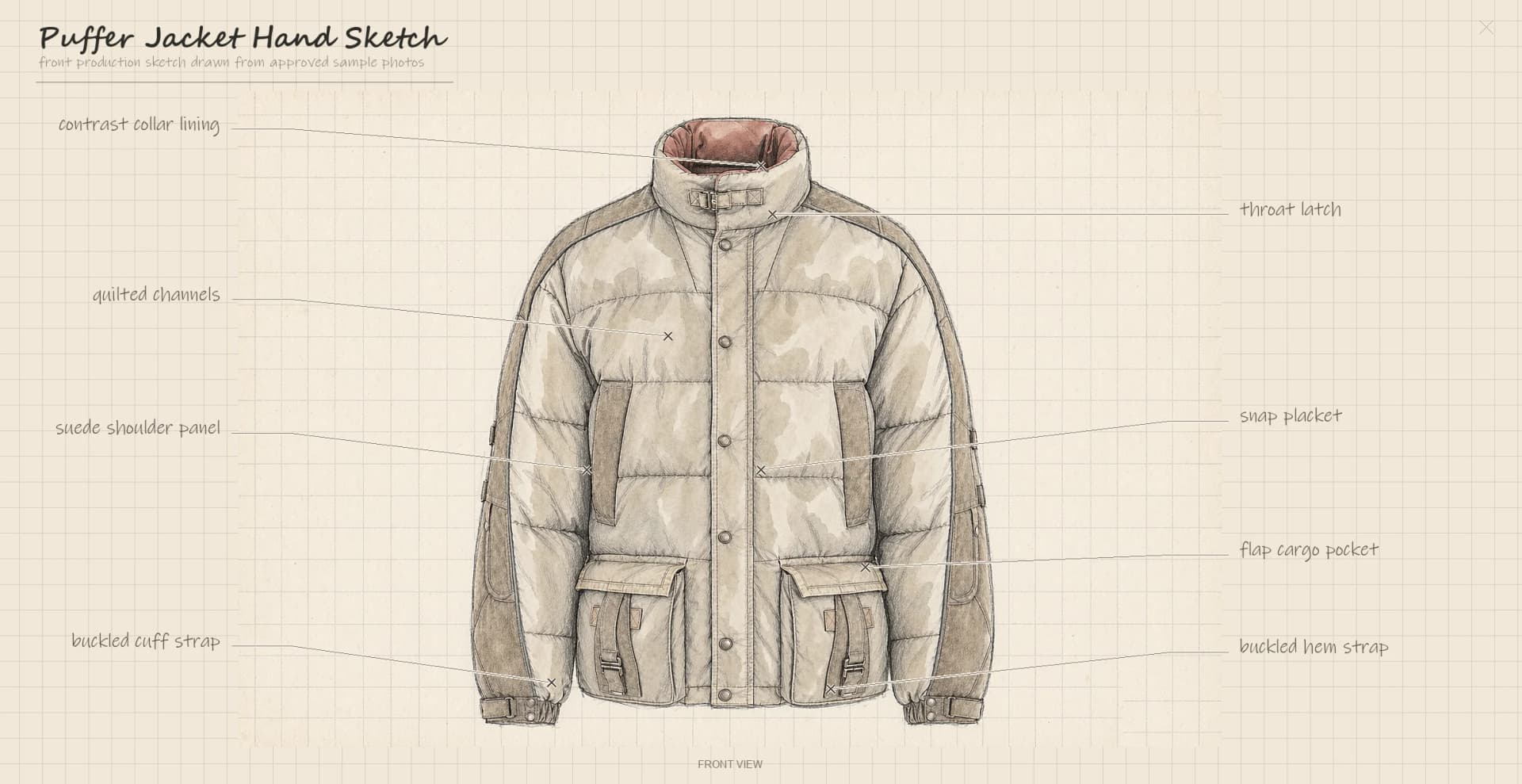 Puffer Jacket Development design reference