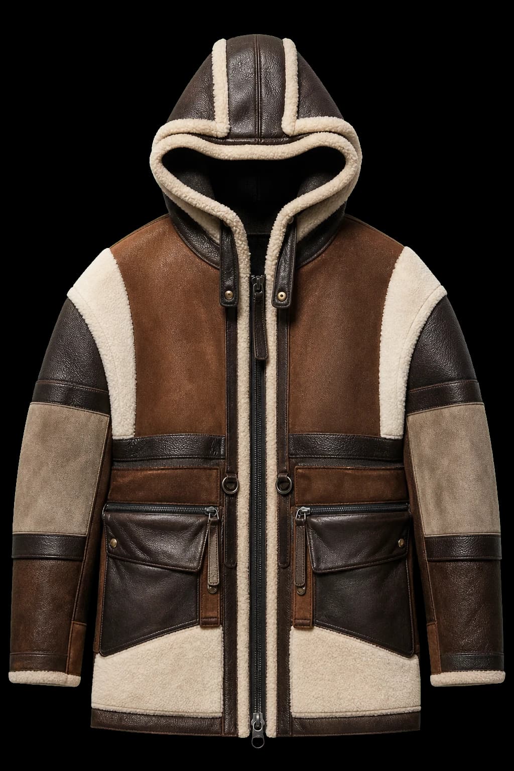 Leather Panel Hoodie product reference